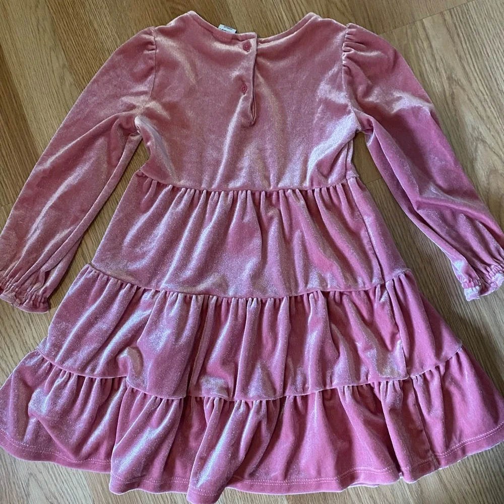 Old Navy Pink Long Sleeve Ruffled Tiered Dress - Picture 3 of 3